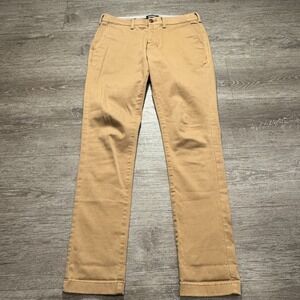 Express Pants Mens 28 Beige Chino Hyper Stretch 28x30 Preppy Casual Lounge Adult